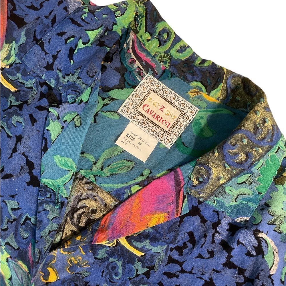 Z Cavaricci Abstract Patterned Button Down Shirts… - image 7